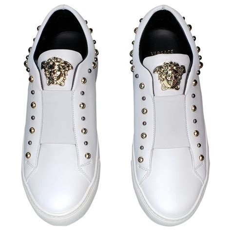 all white Versace shoes